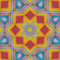 Colorful abstract square background. Kaleidoscope pattern of colorful wooden floor. Free background. photo