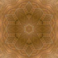 Brown abstract square background. Kaleidoscope pattern of wooden floor. Free background. photo