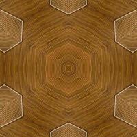 Brown abstract square background. Kaleidoscope pattern of wooden floor. Free background. photo