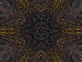 Black and navy green abstract floral background. Kaleidoscope pattern. Free Photo