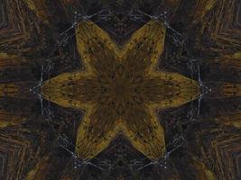 Black and navy green abstract floral background. Kaleidoscope pattern. Free Photo