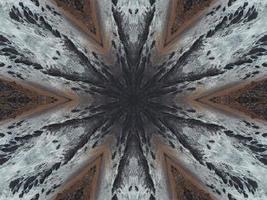 Black and navy green abstract floral background. Kaleidoscope pattern. Free Photo