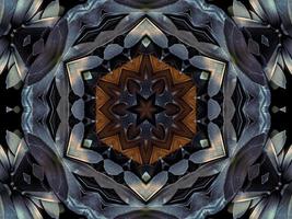 Black and white kaleidoscope pattern. Abstract background. Free photo. photo