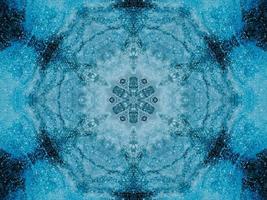Reflection of colorful flowers kaleidoscope pattern. Abstract background. Free photo. photo
