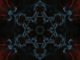 Reflection of colorful flowers kaleidoscope pattern. Abstract background. Free photo. photo