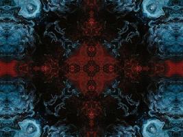 Colorful floral reflection kaleidoscope pattern. Abstract background. Free photo. photo