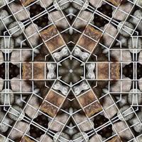 Rock reflection abstract background. Kaleidoscope pattern. Free photo. photo