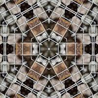 Rock reflection abstract background. Kaleidoscope pattern. Free photo. photo