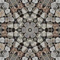 Rock reflection abstract background. Kaleidoscope pattern. Free photo. photo