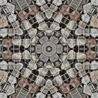 Rock reflection abstract background. Kaleidoscope pattern. Free photo. photo