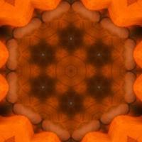 Orange abstract square background. Kaleidoscope pattern of desert. Free background. photo