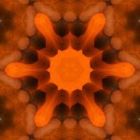 Orange abstract square background. Kaleidoscope pattern of desert. Free background. photo