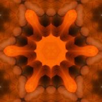 Orange abstract square background. Kaleidoscope pattern of desert. Free background. photo