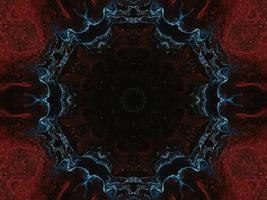 Reflection of colorful flowers kaleidoscope pattern. Abstract background. Free photo. photo