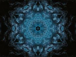 Reflection of colorful flowers kaleidoscope pattern. Abstract background. Free photo. photo