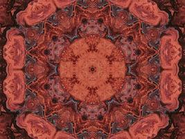 Reflection of colorful flowers kaleidoscope pattern. Abstract background. Free photo. photo