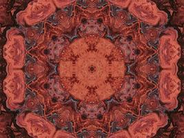 Reflection of colorful flowers kaleidoscope pattern. Abstract background. Free photo. photo