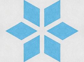Plain blue kaleidoscope pattern. Abstract background. Free photo. photo