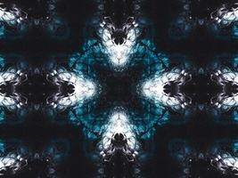 Gothic vibes abstract background in dark blue and black color. Kaleidoscope pattern. Free photo. photo