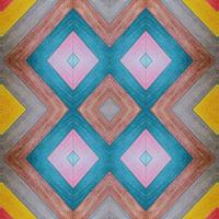 fondo cuadrado abstracto colorido. patrón de caleidoscopio de piso de madera colorido. fondo libre. foto