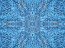 Geometry kaleidoscope pattern. Light blue abstract background. Free photo.