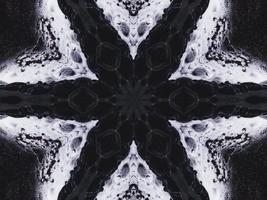 fondo abstracto de vibraciones góticas en color azul oscuro y negro. patrón de caleidoscopio. foto gratis.