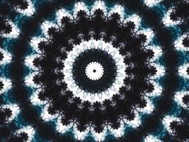 Gothic vibes abstract background in dark blue and black color. Kaleidoscope pattern. Free photo. photo