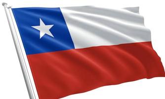 close up waving flag of Chile photo