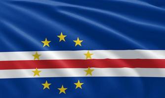 close up waving flag of Cape Verde photo