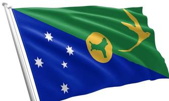 close up waving flag of Christmas Island photo