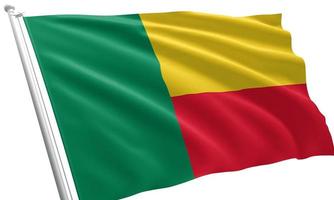 close up waving flag of Benin photo