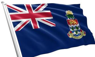 close up waving flag of Cayman Islands photo