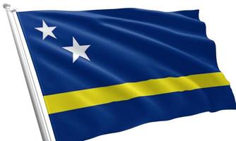 close up waving flag of Curacao photo