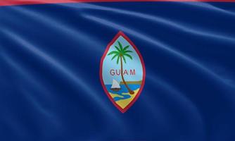 close up waving flag of Guam photo