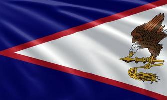 close up waving flag of American Samoa photo