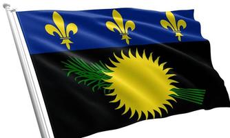 close up waving flag of Guadeloupe photo