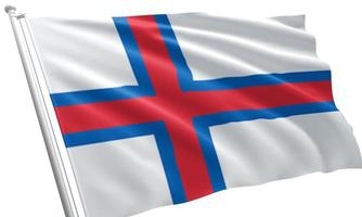 cerrar ondeando la bandera de las islas feroe foto
