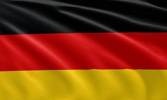 close up waving flag of Germany photo