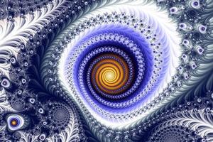 Beautiful zoom into the infinite mathematical mandelbrot set fractal. photo
