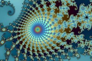 Beautiful zoom into the infinite mathematical mandelbrot set fractal. photo
