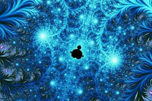 Beautiful zoom into the infinite mathematical mandelbrot set fractal. photo