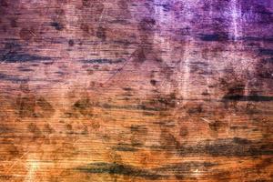 Old and weathered vintage wooden plank background with scratches. photo