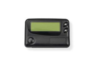 A pager or a beeper ,One way pagers can only receive messages on white background.Isolated photo