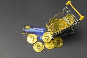 Cryptocurrency bitcoin the future coin,bitcoin mining and Technology global network connections concept photo