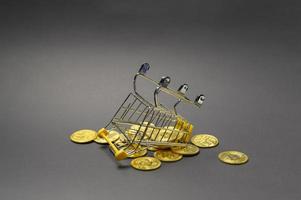 Cryptocurrency bitcoin the future coin,bitcoin mining and Technology global network connections concept photo