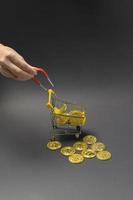 Cryptocurrency bitcoin the future coin,bitcoin mining and Technology global network connections concept photo