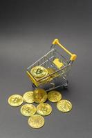 Cryptocurrency bitcoin the future coin,bitcoin mining and Technology global network connections concept photo