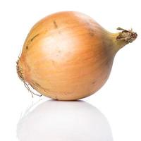 Fresh onion on white background photo