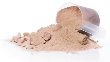 Protein powder and scoop photo
