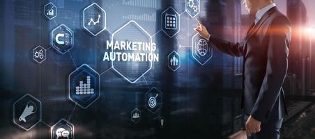 Marketing automation concept. Business Technology Internet and network photo